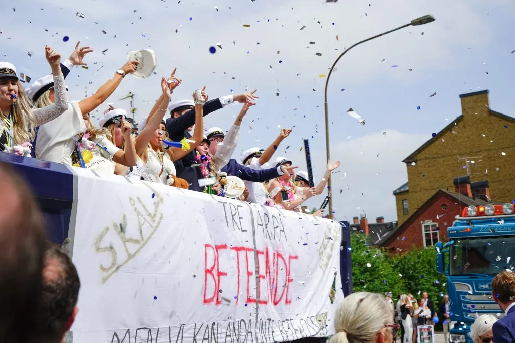 Studentflak i Södertälje med Grymstudent
