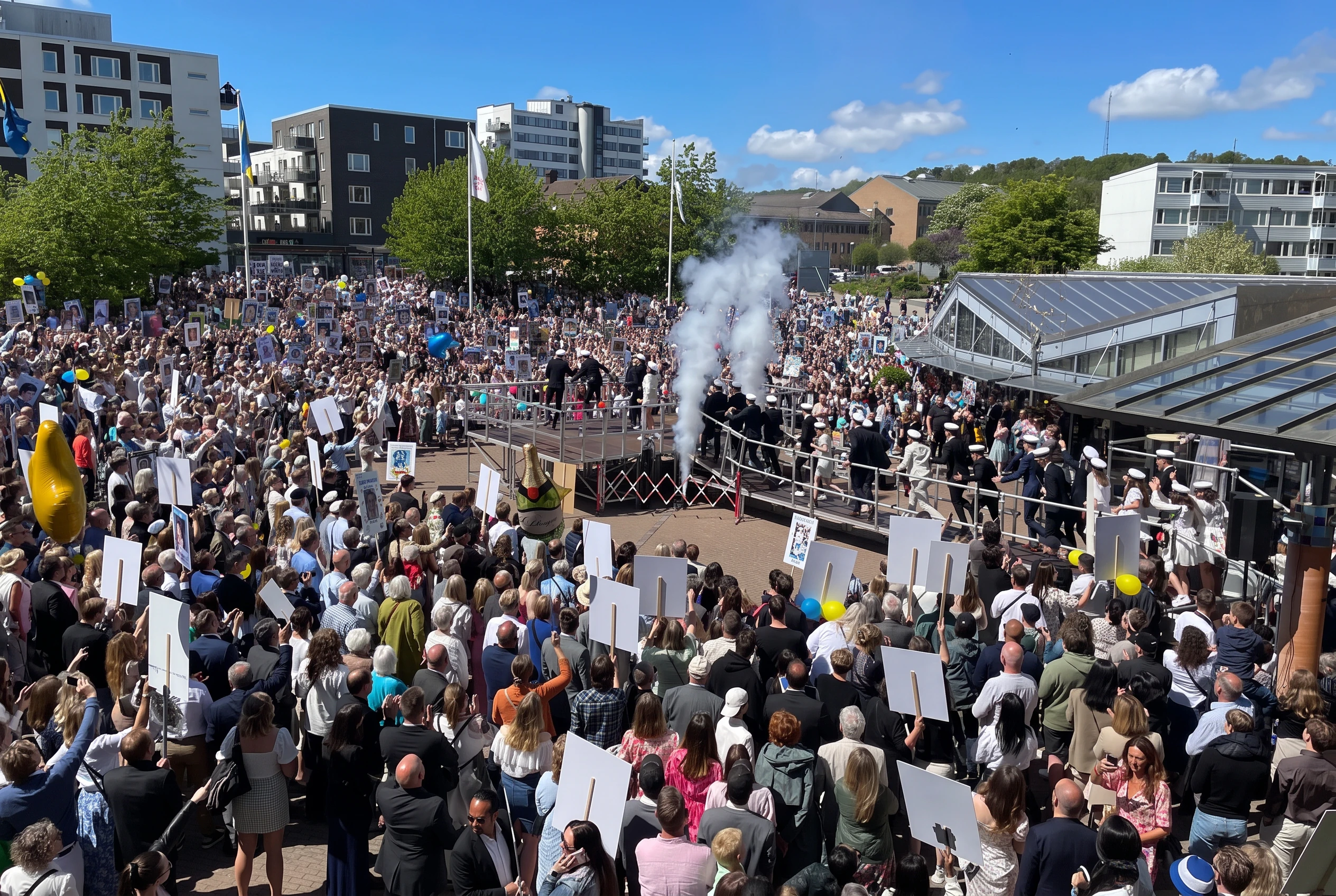 Studentflak i Mölnlycke med Grymstudent