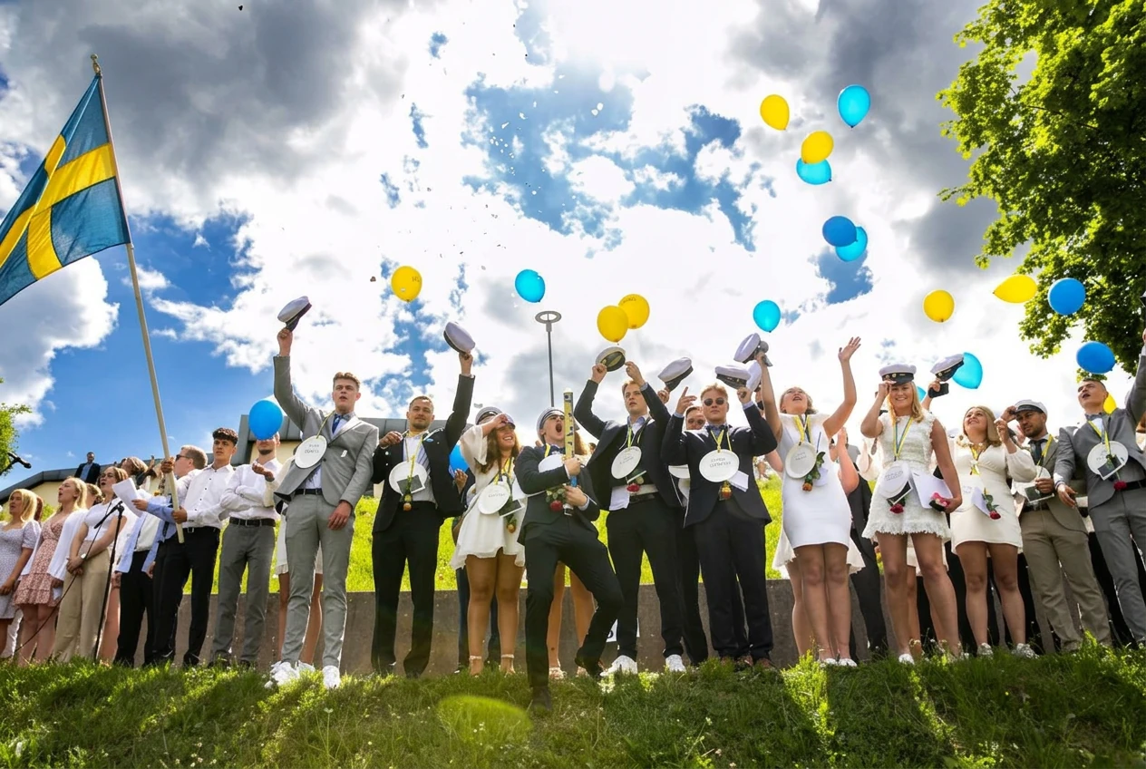 Studentflak i Kalmar med Grymstudent